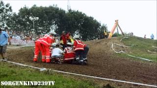 Motocross UnfallSturzAccident  ADAC MX Masters Aichwald 2012 HD [upl. by Dabney258]