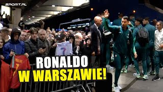 Portugalia i Ronaldo przybyli do Warszawy Kibice czekali kilka godzin [upl. by Burkley655]