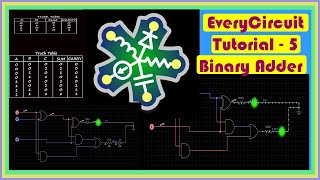 EveryCircuit  Binary Adder  Tutorial 5 [upl. by Annayak579]