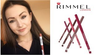 Rimmel Exaggerate Automatic Lip Liner Addiction  Review [upl. by Nrubua638]