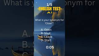 English Test Synonyms A1 Level englishimprove testyourknowledge englishtest quiz [upl. by Utta303]