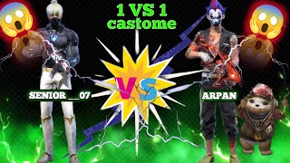 ARPAN VS SENIOR 07 Dengerous 1vs1 castome match 😱😱🤬🤬 watching 👀 full video op headshot [upl. by Allene]