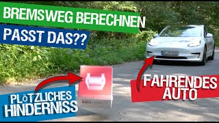 Wie rechnet man den Bremsweg Reaktionsweg und Anhalteweg richtig aus [upl. by Frodina106]