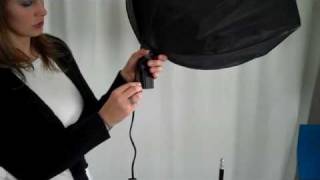 How to assemble quicksetup softbox 105 Watt 5000K Bulb  CowboyStudiocom [upl. by Noirda]