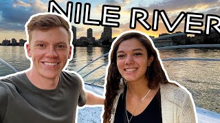 Felucca Ride on the NILE RIVER in Cairo Egypt رحلة فلوكا في النيل Travel Vlog [upl. by Jaban]