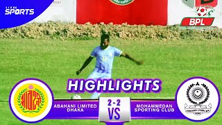 Abahani Limited Dhaka VS Mohammedan Sporting Club Full Match Highlights  Bangladesh Premier League [upl. by Goldin]