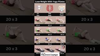 yoga pilates at home weight lose shortvideo homeworkout losebellyfat [upl. by Adniles]