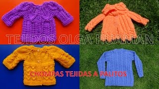 Chompas chambritas chaquetas sueter y chalecos tejidos TEJIDOS OLGA HUAMAN [upl. by Drawets195]