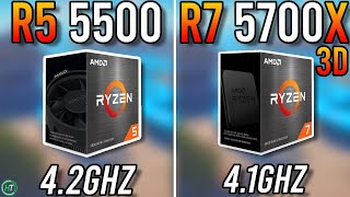 Ryzen 5 5500 vs Ryzen 7 5700X3D  Good Upgrade [upl. by Edurtreg757]