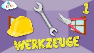 Werkzeuge und Gegenstände im Handwerk lernen für Kinder Teil1 deutsch [upl. by Rory]