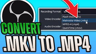 How to ConvertRemux MKV Files to MP4 Using OBS [upl. by Morven]