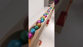 marble Run Race ASMR 159 Wooden Wave Course Colorful Marbles marblerun marblerunrace asmr [upl. by Adham]