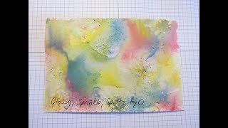 Brusho  Video 5  Brusho on Glossy Cardstock with Water [upl. by Buyers474]