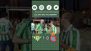 Betis 10 espanyol  quotLo importante son los 3 puntosquot [upl. by Matty]