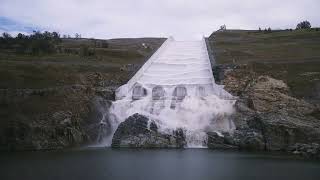 Timelapse  Water rushes down Oroville Dam spillway [upl. by Eioj906]