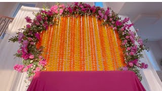 DIY  Mehndi amp Haldi Floral Arch [upl. by Lirrad783]