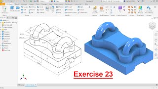 Autodesk Inventor 2023 Tutorial Exercise 23 [upl. by Atsylac]