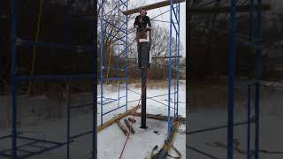 Home built pile driver in action [upl. by Acus]