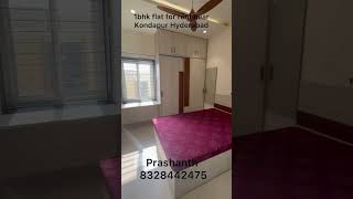 1bhk furnished flat for rent kondapur Hyderabad realestate kondahomes home rent [upl. by Carina369]