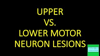 Upper Motor Neuron Vs Lower Motor Neuron Lesions [upl. by Oriana]