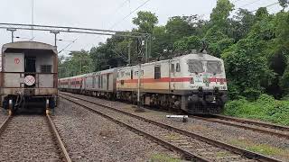 12449 Madgaon Chandigarh Goa Sampark Kranti Express Departing From Karmali Railway Station [upl. by Ahsatsan]