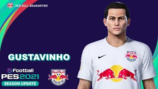 GUSTAVINHO PES 2021 RED BULL BRAGANTINO EFOOTBALL COMO FAZER [upl. by Nehtiek]