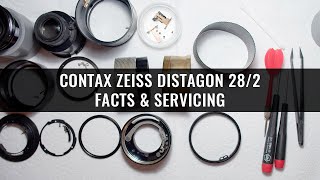 Contax Zeiss Distagon 28mm f2 quotHollywoodquot Facts amp Servicing CLA [upl. by Siroved]