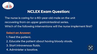 Repeated NCLEX question on upper gastrointestinal series [upl. by Wenoa445]