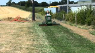 Ransomes triple ride on mower [upl. by Airotcivairam]