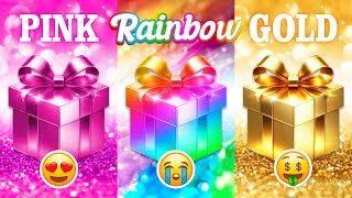 Choose your gift 🎁💝🤮 3 gift box challenge2 good amp 1 bad  Gold Blue amp Black chooseyourbox [upl. by Esilegna]