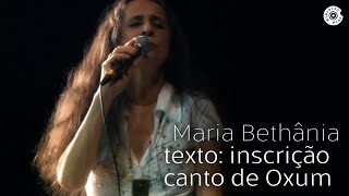 Maria Bethânia  Texto Inscrição  Canto de Oxum  Dentro do Mar Tem Rio [upl. by Anead]