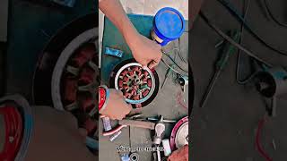 Ceiling fan new coil fitting election electrical electrician youtube youtubeshorts shortfeed [upl. by Nipha470]