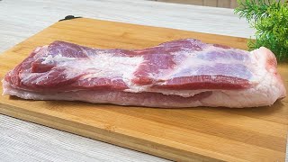 Schweinebauch Rezept in 20 Minuten 👌 Ich habe noch nie so ein leckeres Abendessen gegessen [upl. by Ecaidnac]