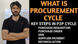 Procurement Cycle  Procure to Pay Cycle  P2P Cycle [upl. by Birkner]