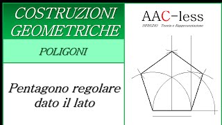 Pentagono  Poligoni regolari dato il lato [upl. by Dyana555]