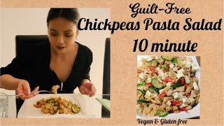 How to make CHICKPEA Pasta Salad 10 Minutes recipe [upl. by Atiner518]