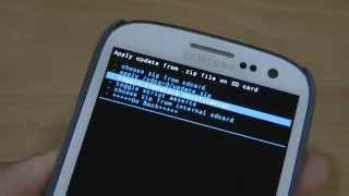 How to install update zip with ClockworkMod Recovery on Samsung Galaxy S3 [upl. by Silda545]