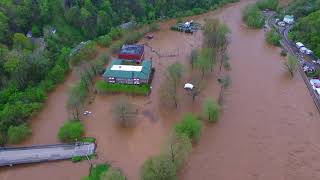 Marshall NC flooding Blennerhassett Island April 19 2019 clip4 [upl. by Lenwood339]