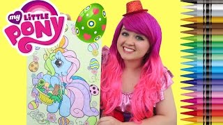 Coloring Rainbow Dash Easter Egg My Little Pony GIANT Coloring Book Page Crayons  KiMMi THE CLOWN [upl. by Antipus924]