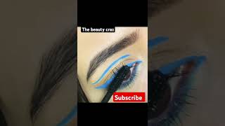 Blue eye makeup tutorial video subscribe mychannel [upl. by Haeli]