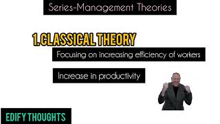 Management theory Classical and neoclassical theory edifythoughts management theory [upl. by Portuna548]