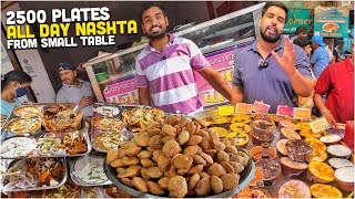 2500 Plates All Day Indian Street Food Nashta from Small Table 😍 25 Items [upl. by Ydur838]