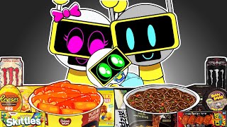 Incredibox Sprunki  Convenience Store Food Mukbang With Sprunki Family  Fun Bot Vs Garnold  ASMR [upl. by Ecal]