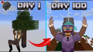 I Survived 100 Days in All the Mods 9 To The Sky  Minecraft Skyblock Mod Pack [upl. by Aelak513]