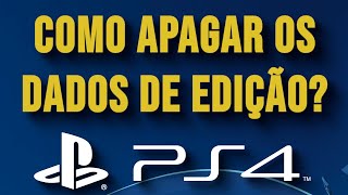 COMO APAGAR OS DADOS DE EDIÇÃO NO PS4 SERVE NO PES2021 PES 2020 PES 2019 PES 2018 PES 2017 [upl. by Ettenajna]