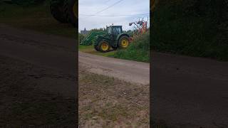 John Deere et andaineur double Pottinger johndeere pöttinger foin [upl. by Kyle103]