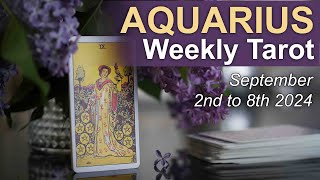 AQUARIUS WEEKLY TAROT READING quotA SECRET CONVERSATIONquot September 2nd to 8th 2024 weeklytarot [upl. by Hakeber]