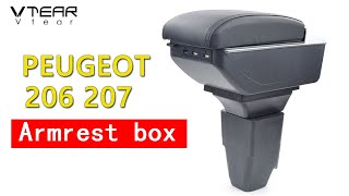 How to install Vtear For PEUGEOT 206 207 armrest 2006 2007 2008 2009 2010 2011 2012 2013 [upl. by Hadleigh]