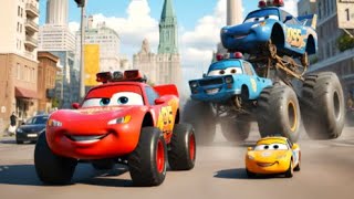 TRANSPORTING PIXAR CARS amp FRUITS WITH COLORED amp JOHN DEERE vs CLAAS vs TRACTORS  BeamNGdrive 966 [upl. by Abbotsun948]