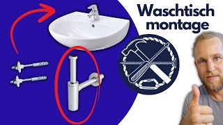 Waschtisch montieren  Geberit Flaschensiphon [upl. by Sternick]